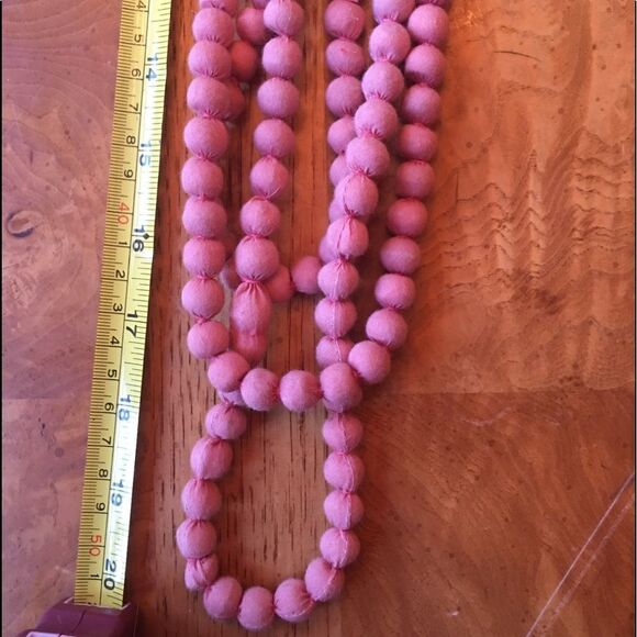 LONG THREE Strand Pink Ombre Fabric Ball - Picture 6 of 16